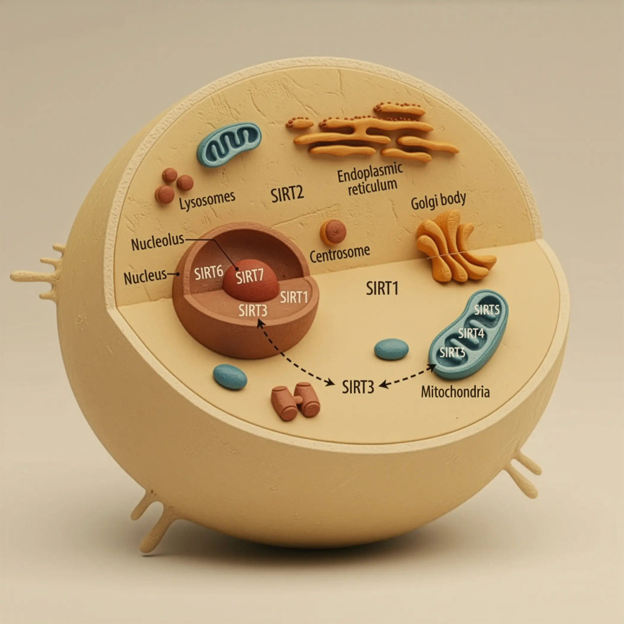 3D model of a eukaryotic cell