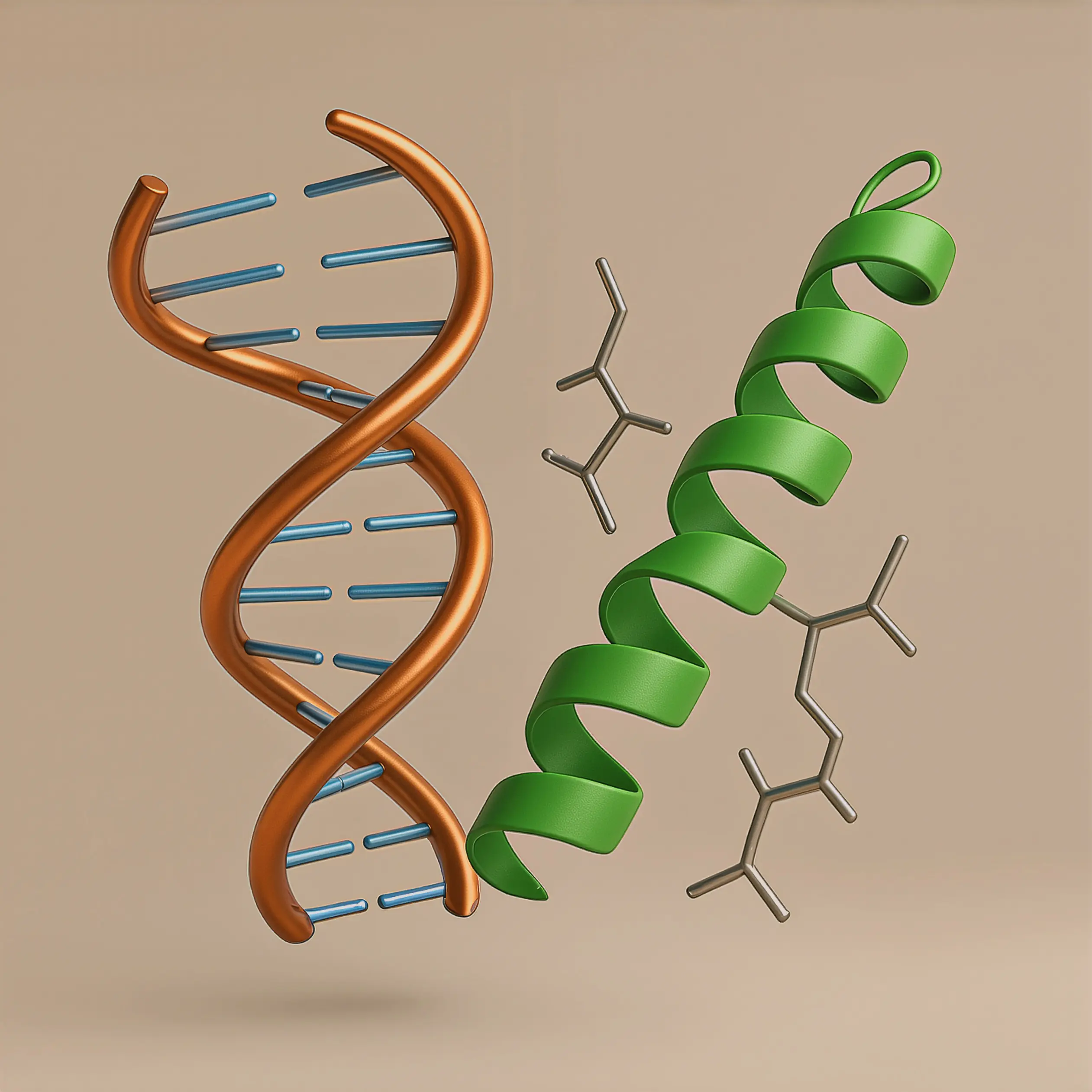 3D model of a protein-DNA complex