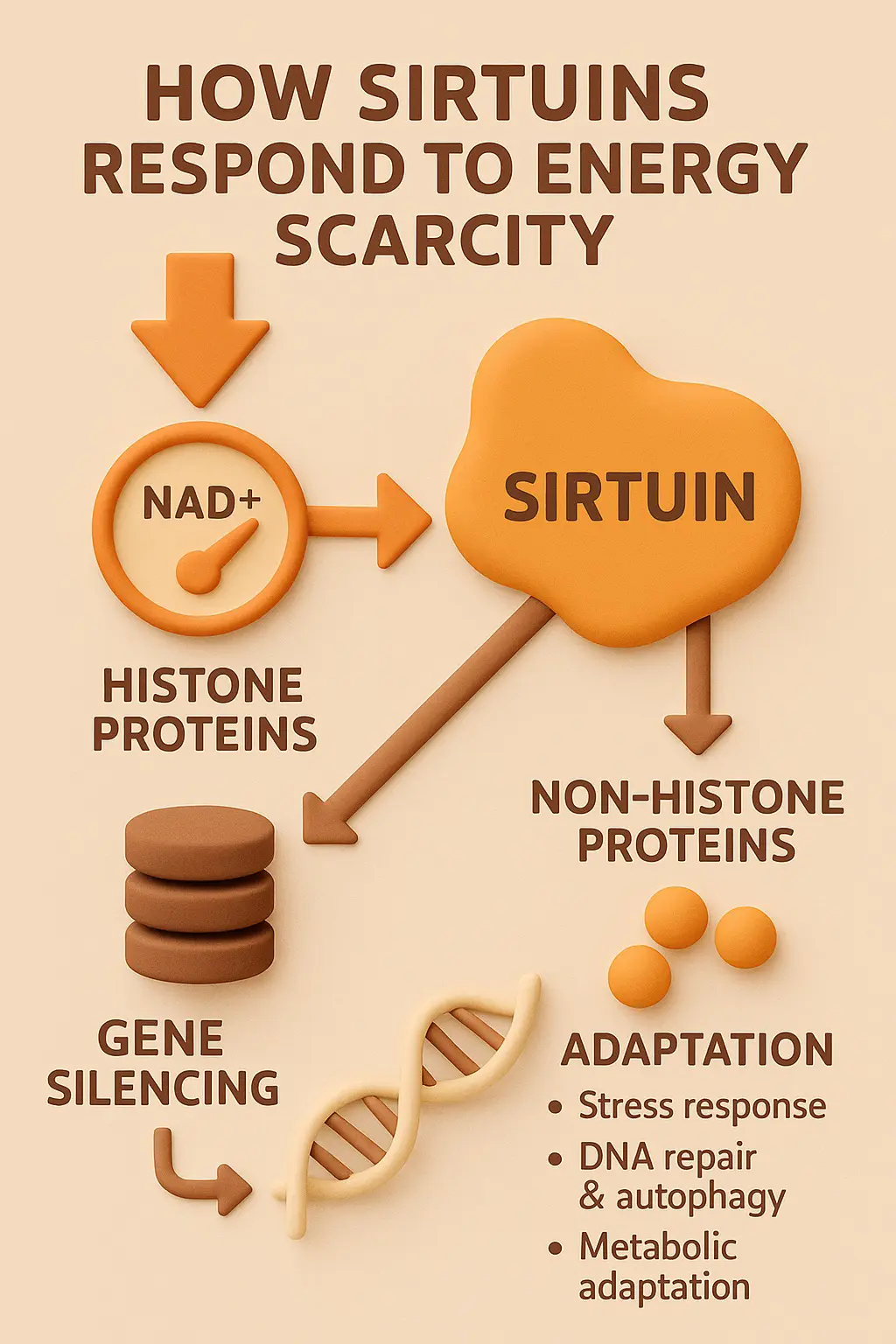 How do sirtuins behave illustration